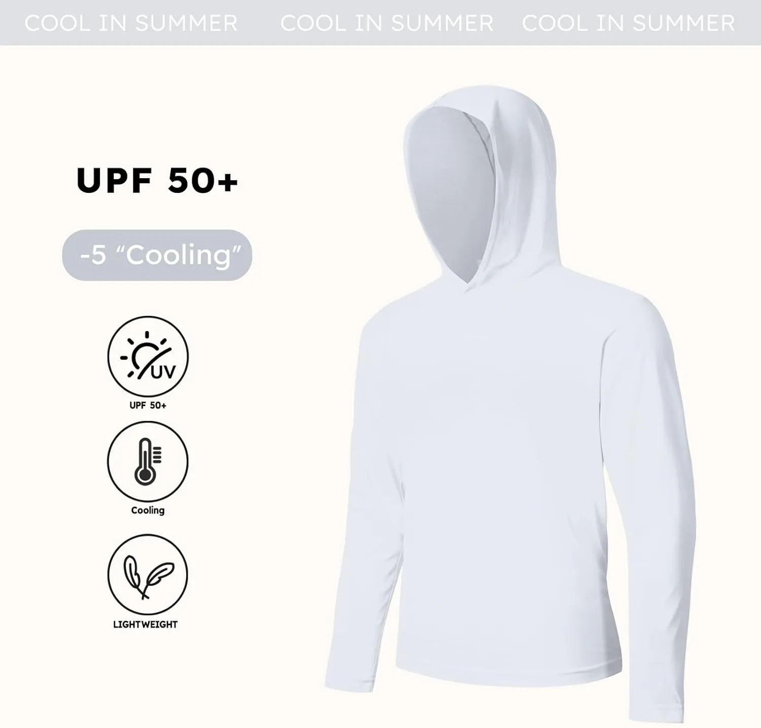 3 Pack Men's UPF 50  Sun Protection Hoodie Shirts Long Sleeve Shirts Quick Dry Lightweight for Running Workout Hiking Fishing