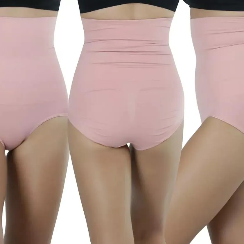 4-Pack: Women's High-Waisted Double Compression Briefs