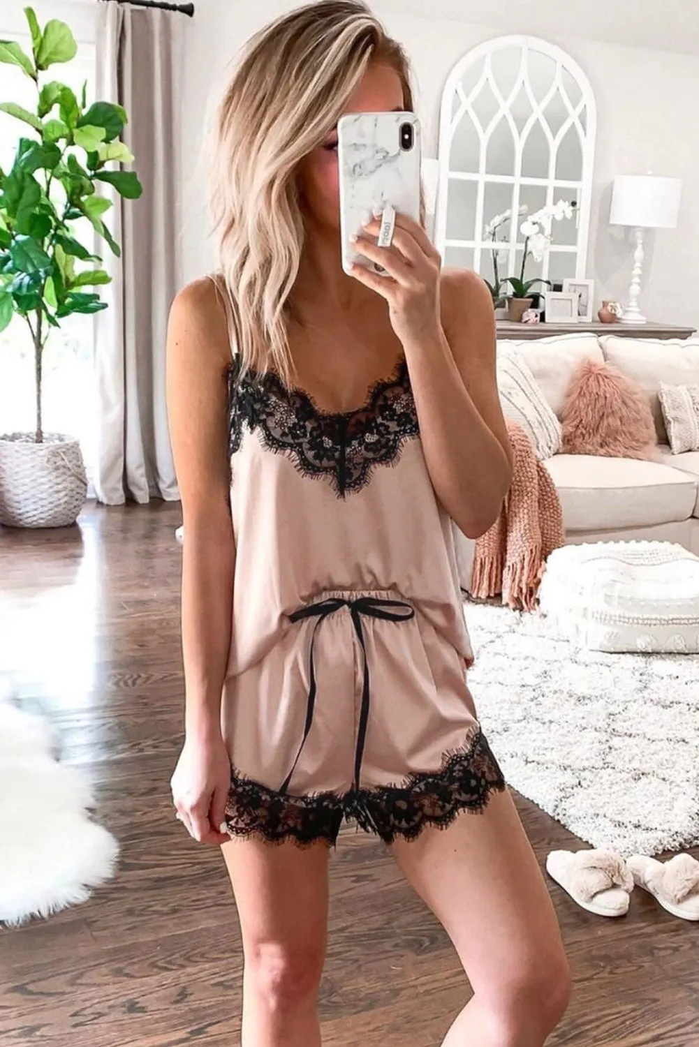 5-Piece Satin Pajama Set,  Perfect for Lounging