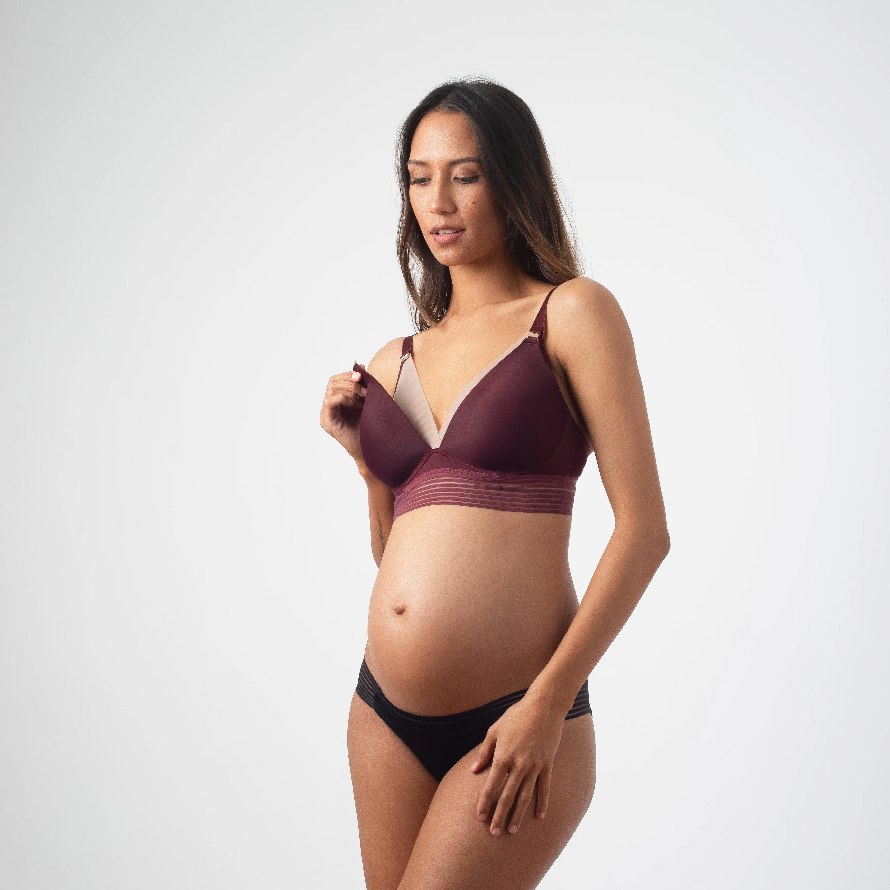 AMBITION TRIANGLE PLUM CONTOUR NURSING BRA - WIREFREE