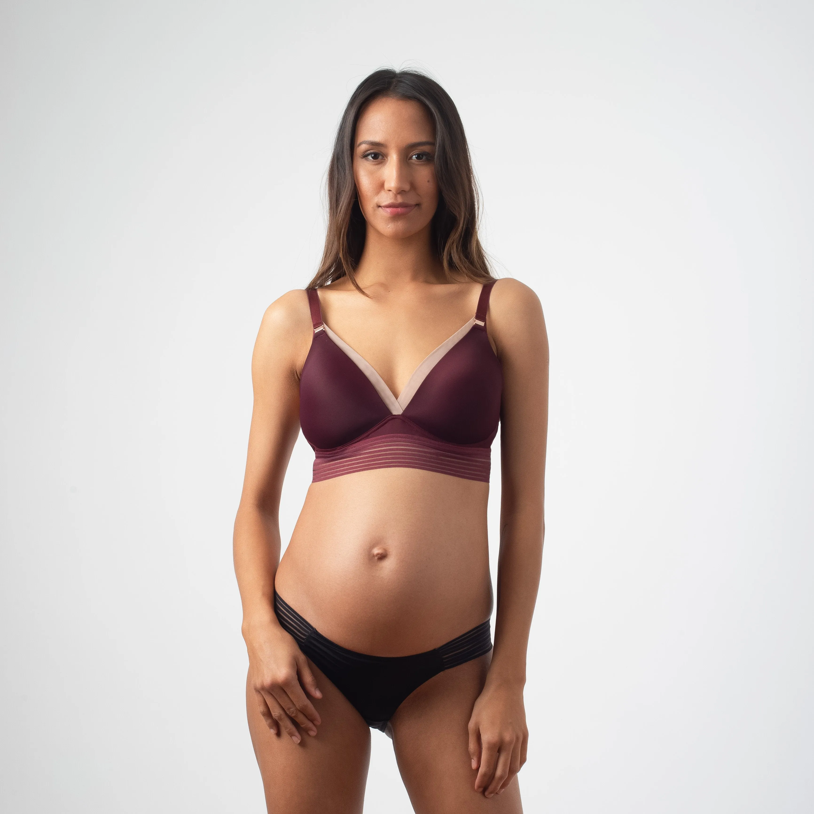 AMBITION TRIANGLE PLUM CONTOUR NURSING BRA - WIREFREE