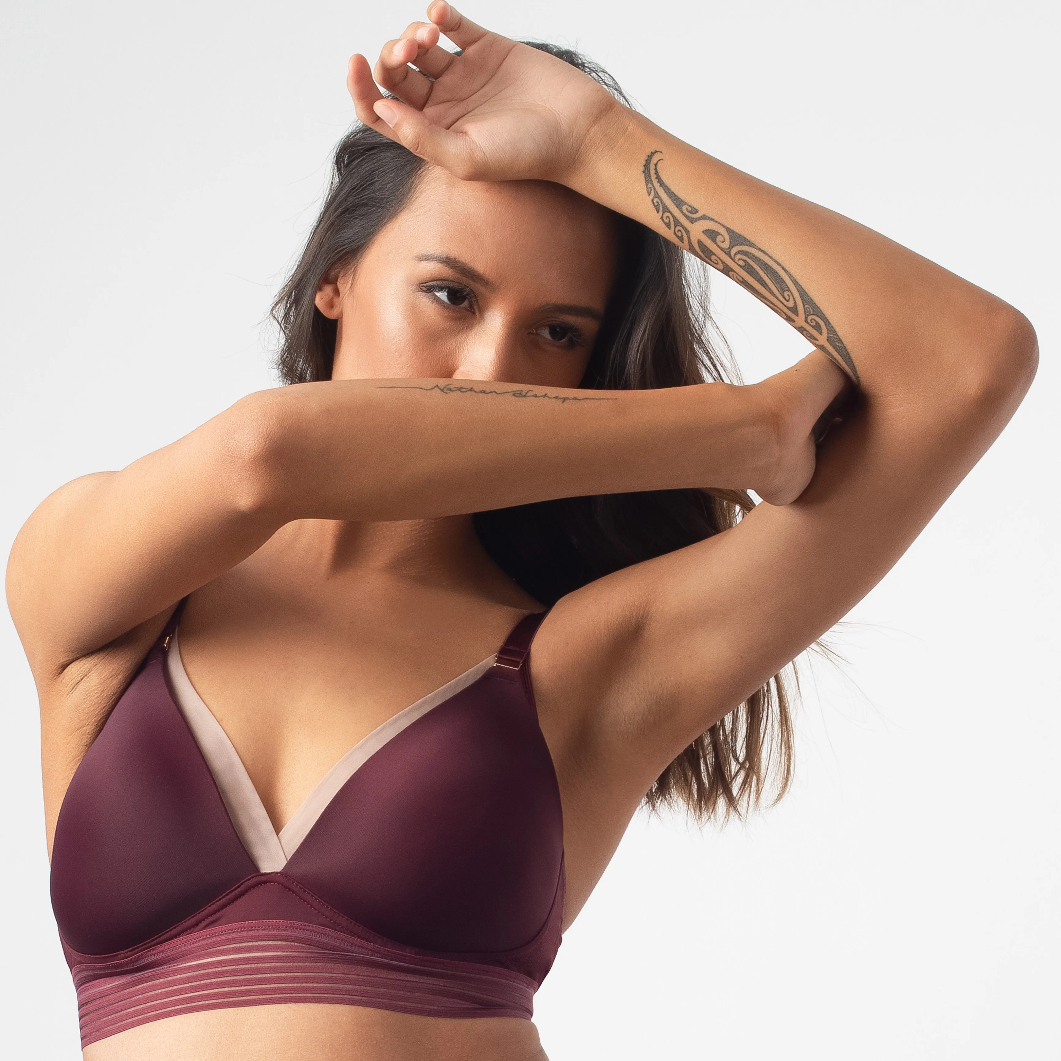 AMBITION TRIANGLE PLUM CONTOUR NURSING BRA - WIREFREE