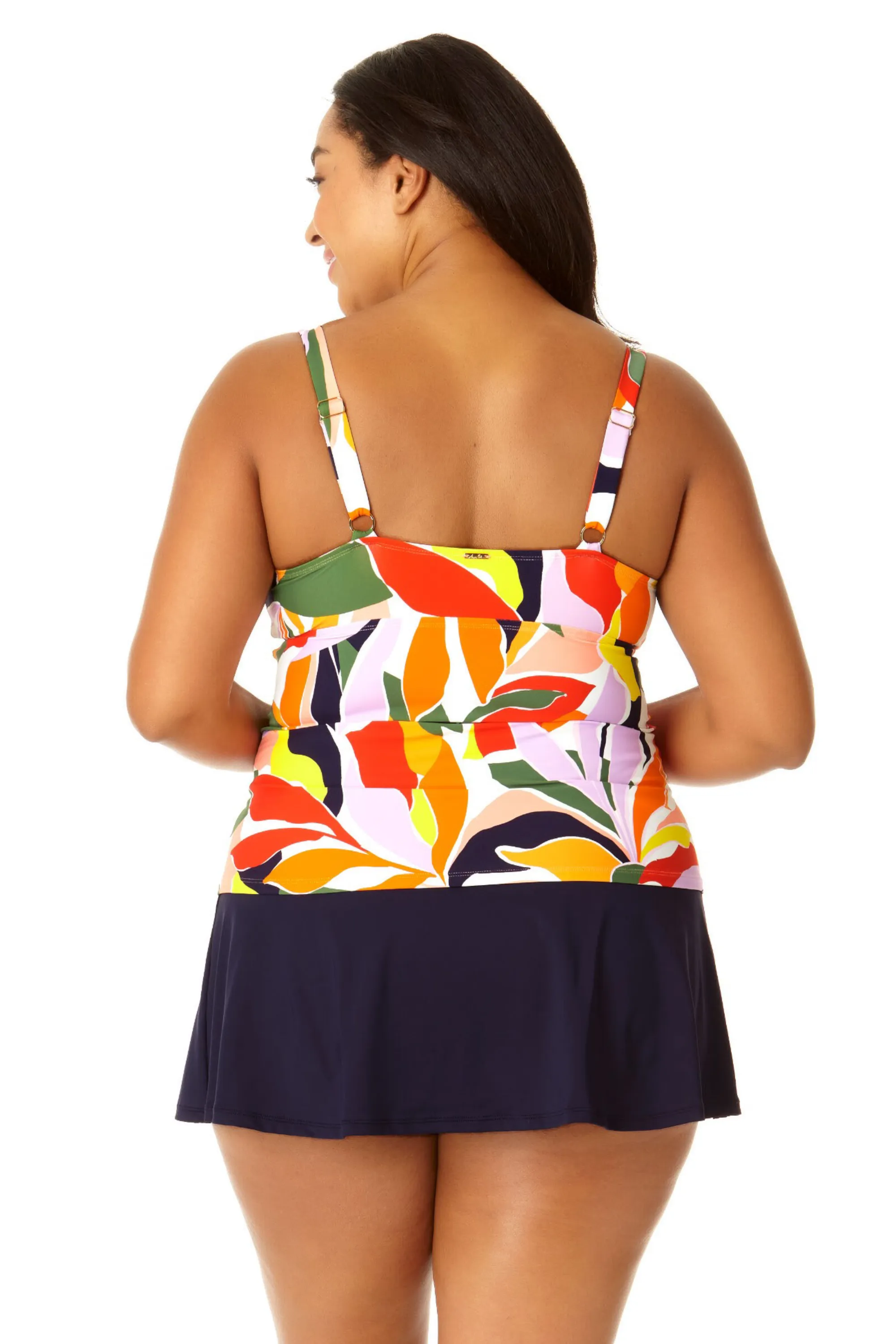 Anne Cole Plus - Women's Twist Front Underwire Tankini Swim Top