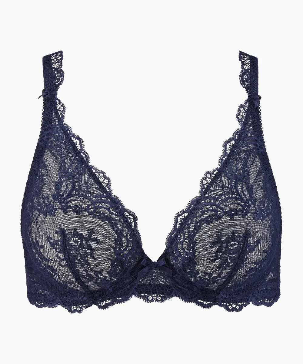 Aubade Dance of the Senses Plunging Triangle Bra in Evening Blue
