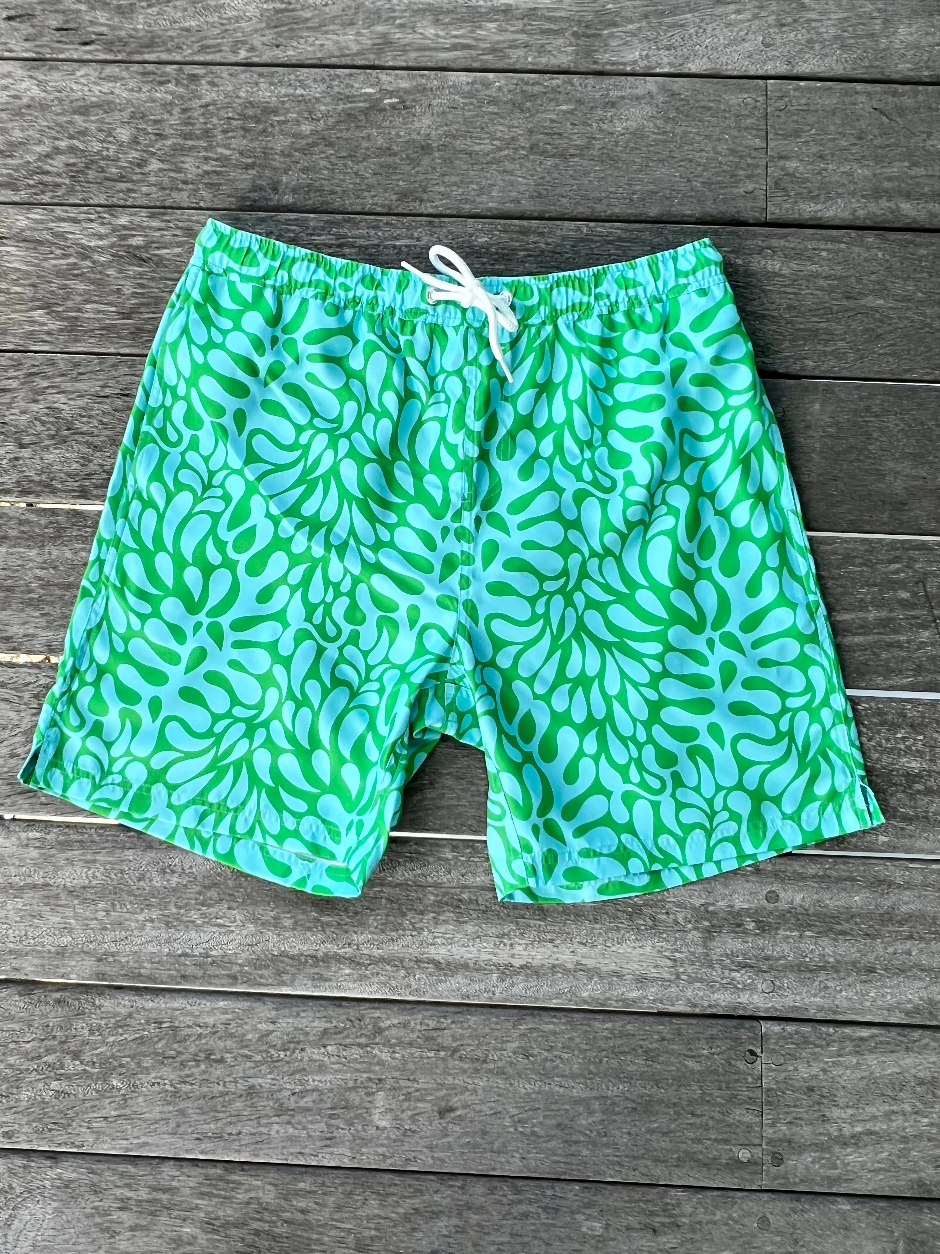 Barbuda Trunk - Green Water Print