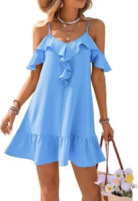 BB&KK Swimsuit Coverup for Women Bathing Suit Beach Cover ups Spaghetti Strap Dresses Swimwear Vacation Outfits
