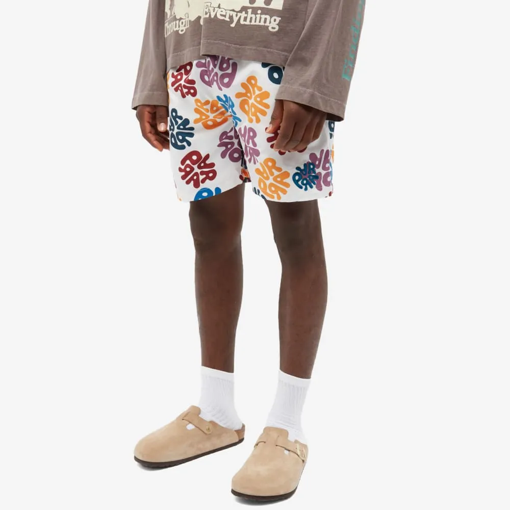 Beach shorts with Parra logo 1976