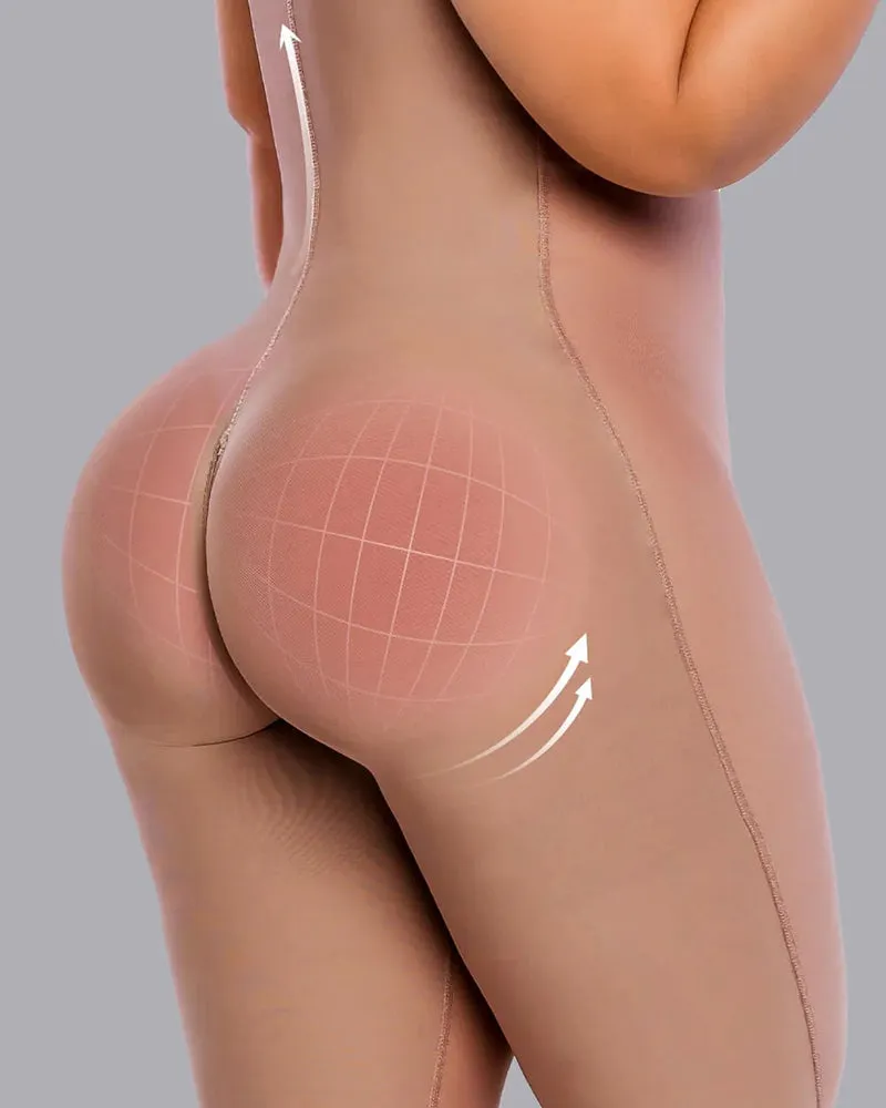 Buttoned Full Body Butt Lift Shaping Garment