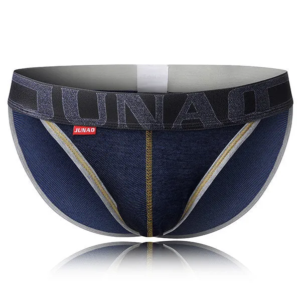 Casual Sexy Low Waist Fashion Stitching Briefs for Men