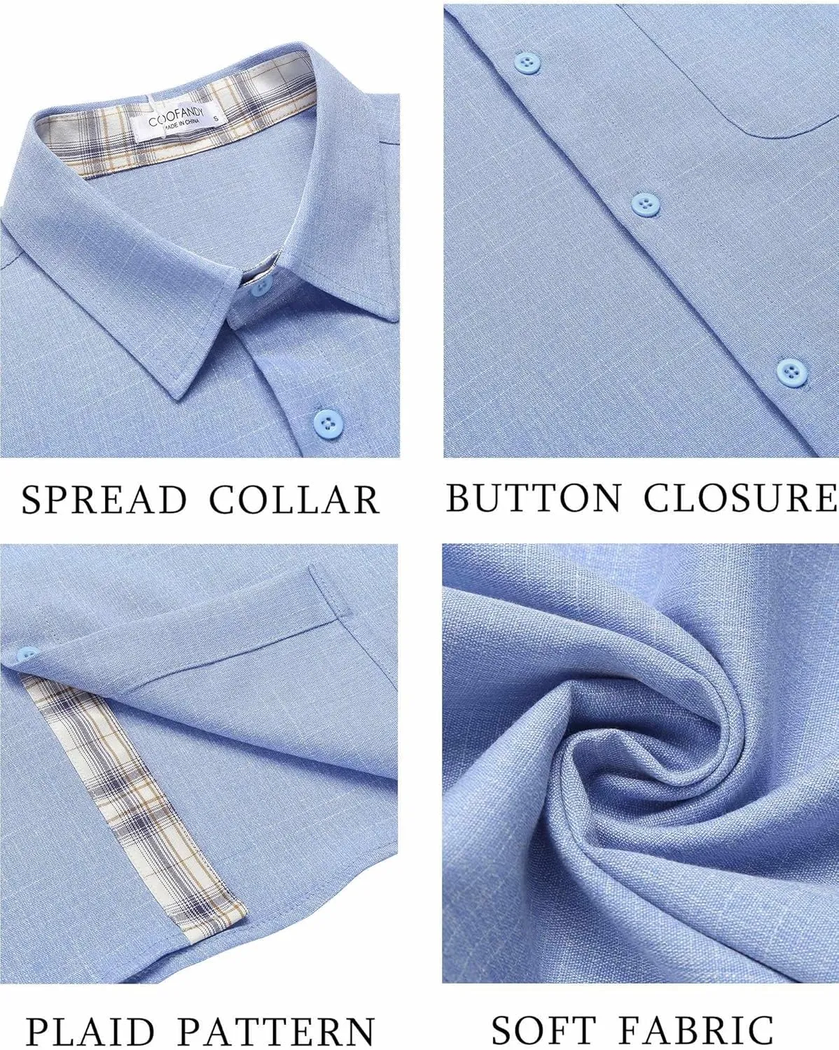 COOFANDY Men's Button Down Shirts Short Sleeve Casual Shirts Summer Beach Shirts Vacation Wedding Shirts with Pocket