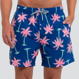 Coral Palm Vintage Volley Swim Shorts