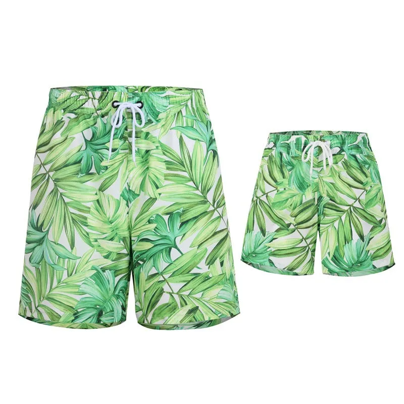 Dad and Boy Matching Swimming Trunks