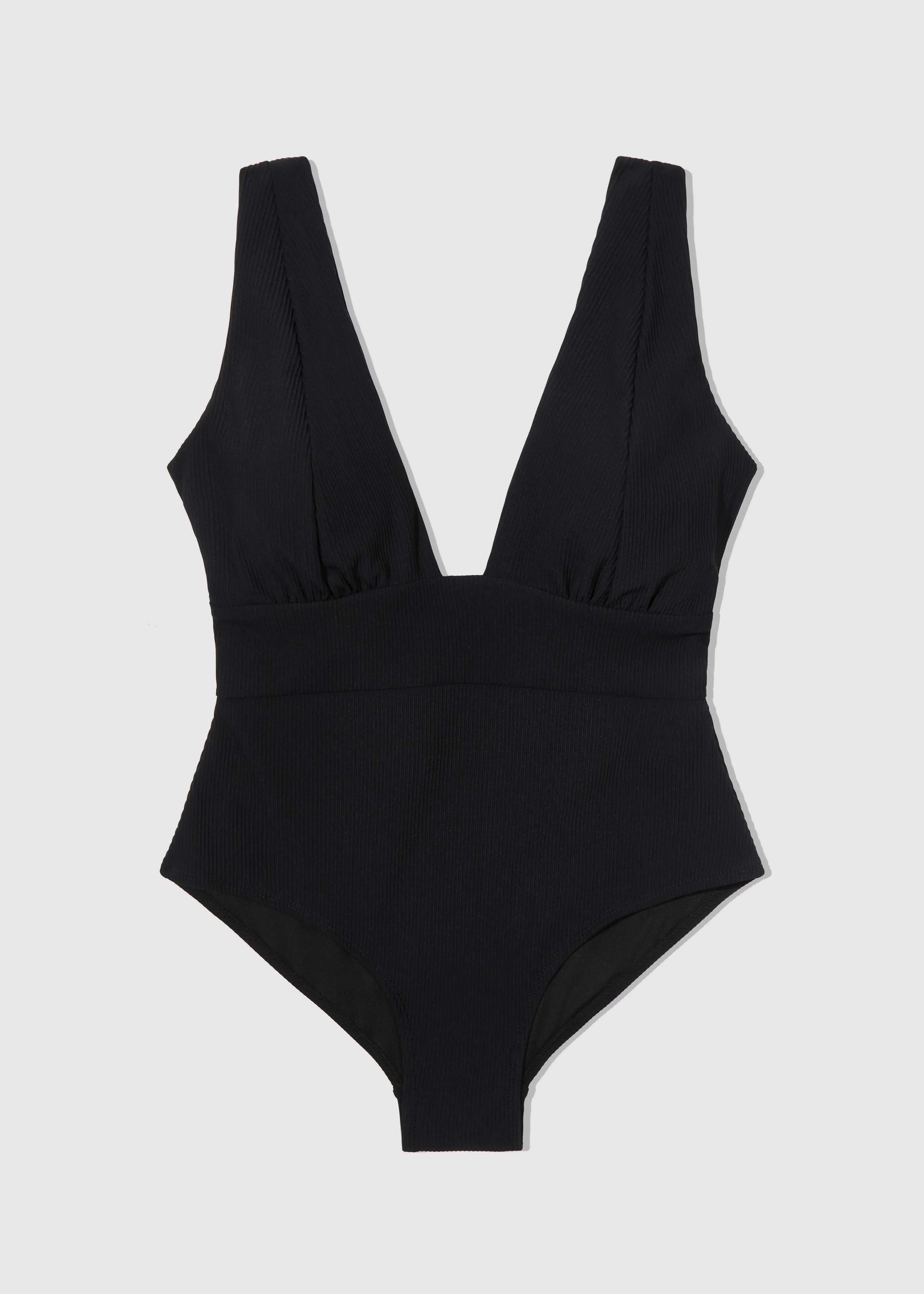 DEEP V RIB ONE PIECE SWIMSUIT