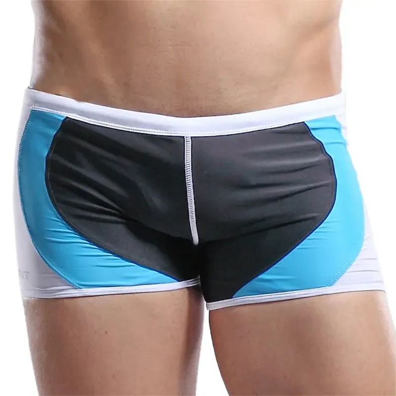 DESMIIE Fashion Colorblock Boxer swimming trunks for men