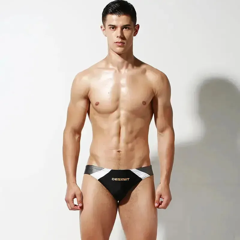 DESMIIT Men's Swim Briefs Low Waist Sexy Beach