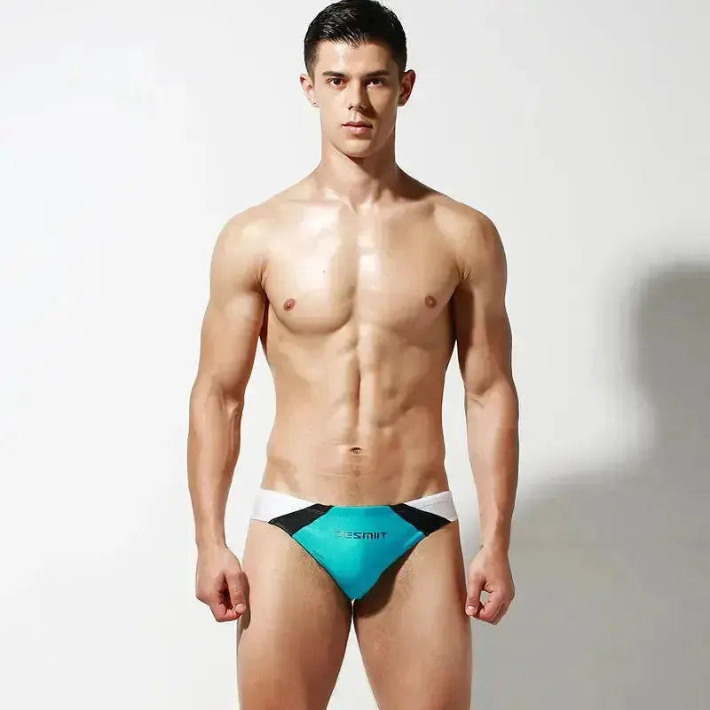 DESMIIT Men's Swim Briefs Low Waist Sexy Beach