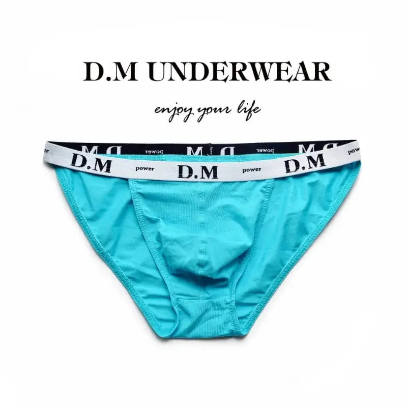 D.M Men's briefs Underwear Low Waist Sexy Solid Color Tight High Fork