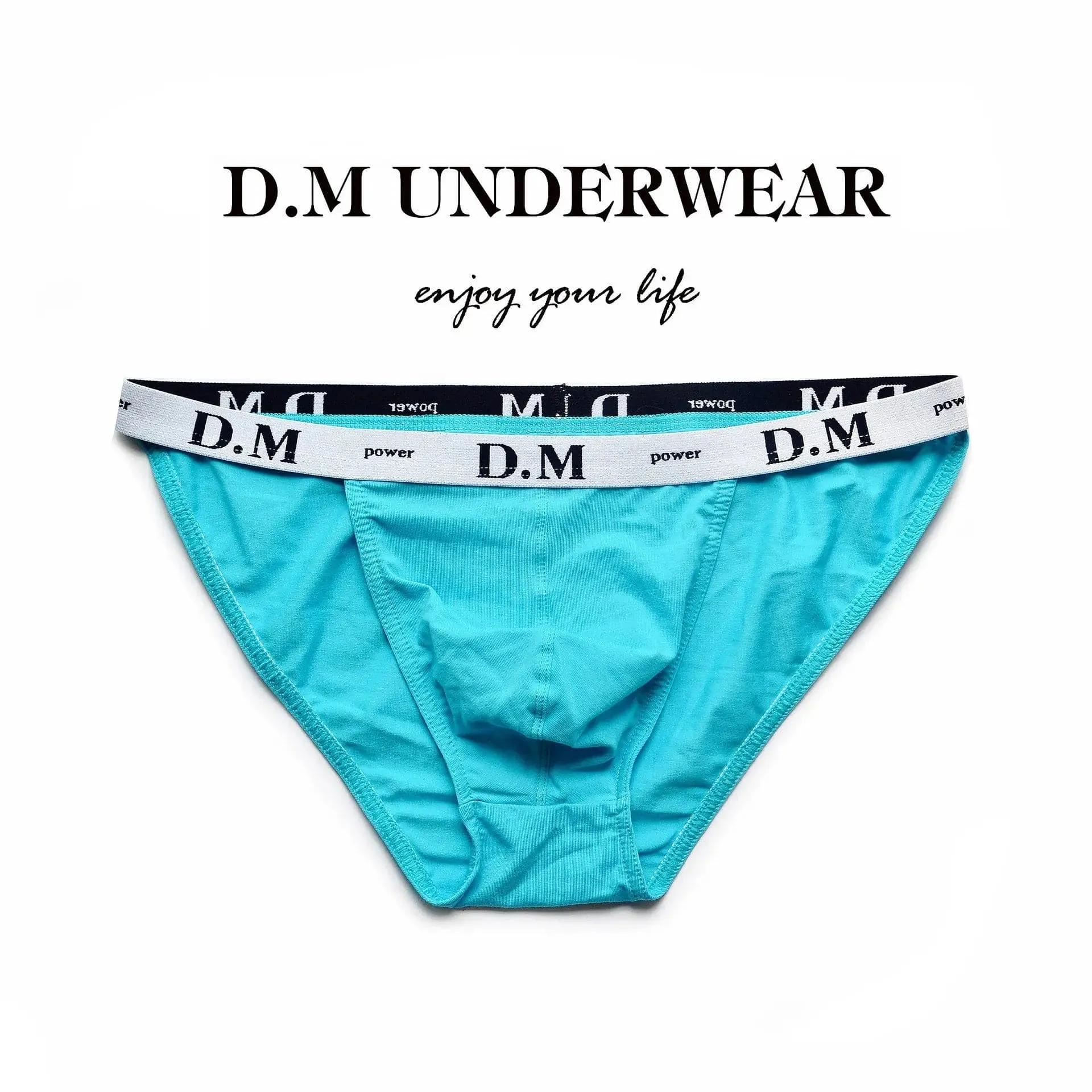 D.M Men's briefs Underwear Low Waist Sexy Solid Color Tight High Fork