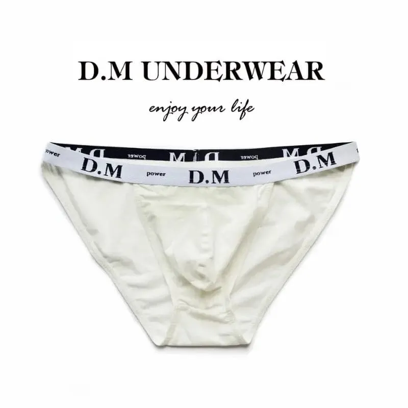 D.M Men's briefs Underwear Low Waist Sexy Solid Color Tight High Fork