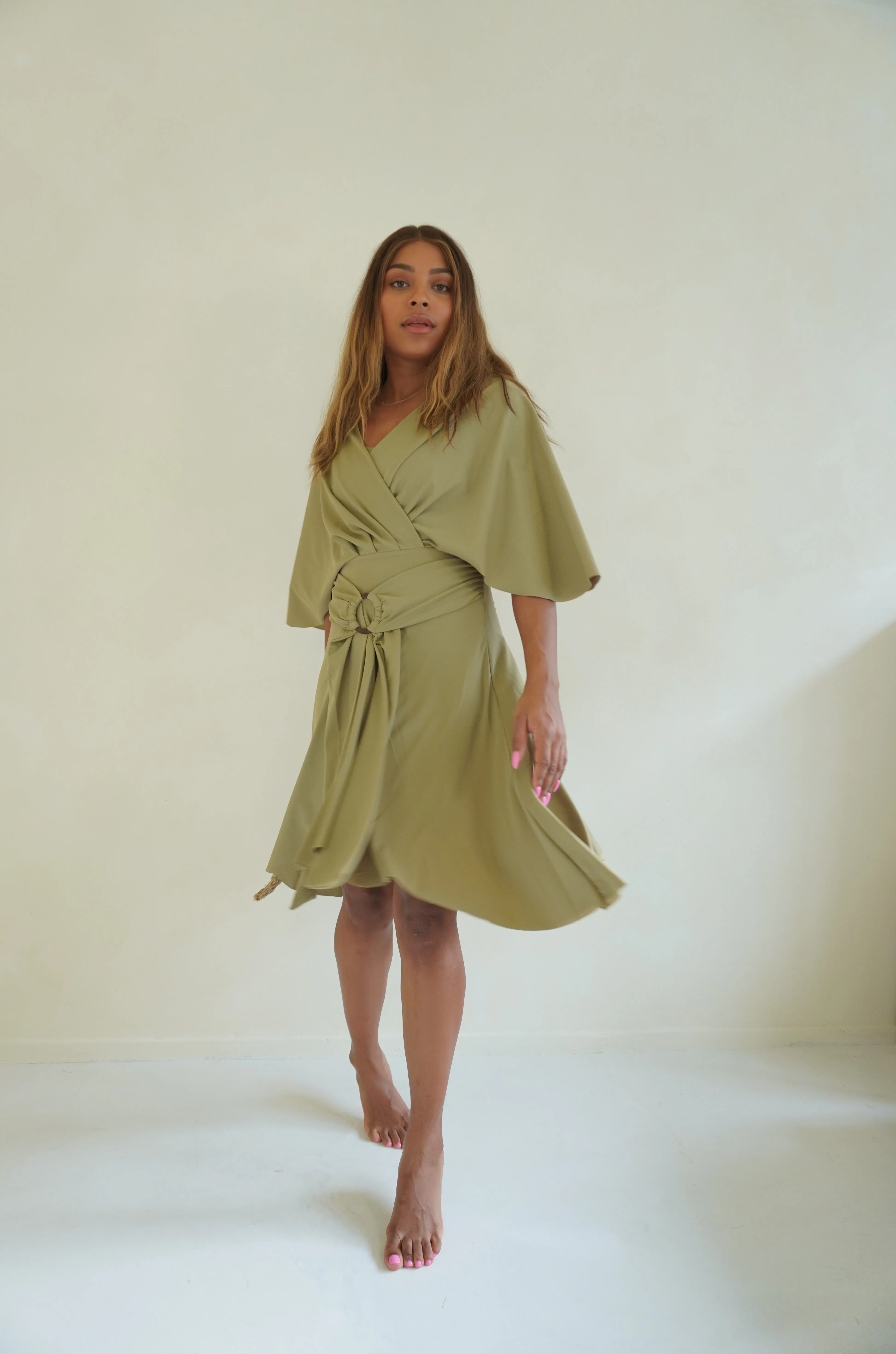 Ella swim set with Gaia skirt - Olive