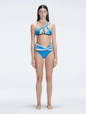 Eva Blue Optical Bikini Bottom