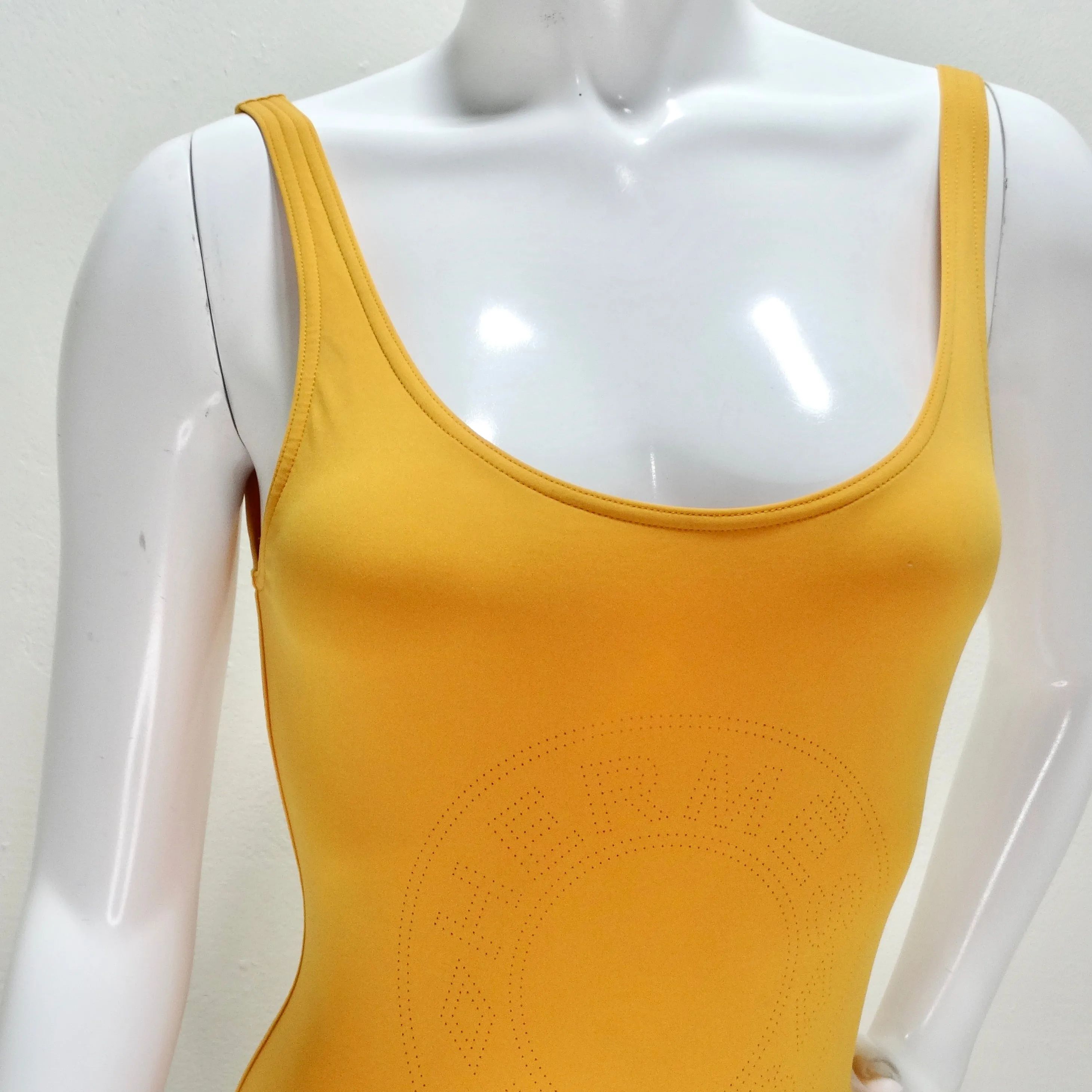 Hermes Logo Orange One Piece Swimsuit