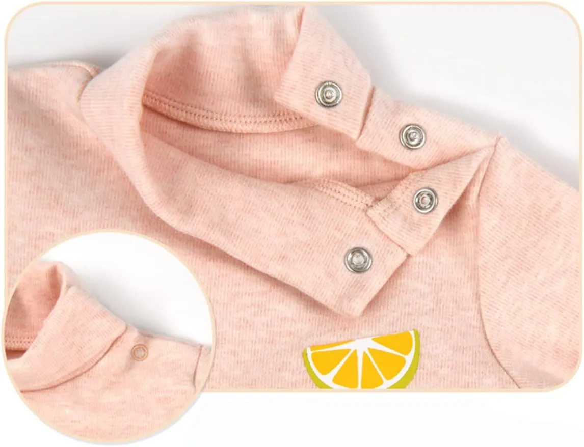 Infant/Toddler Baby Boys Girls Long Sleeves Bodysuit Cotton Turtle-Neck One-Piece Fall Winter Cloths Outfit