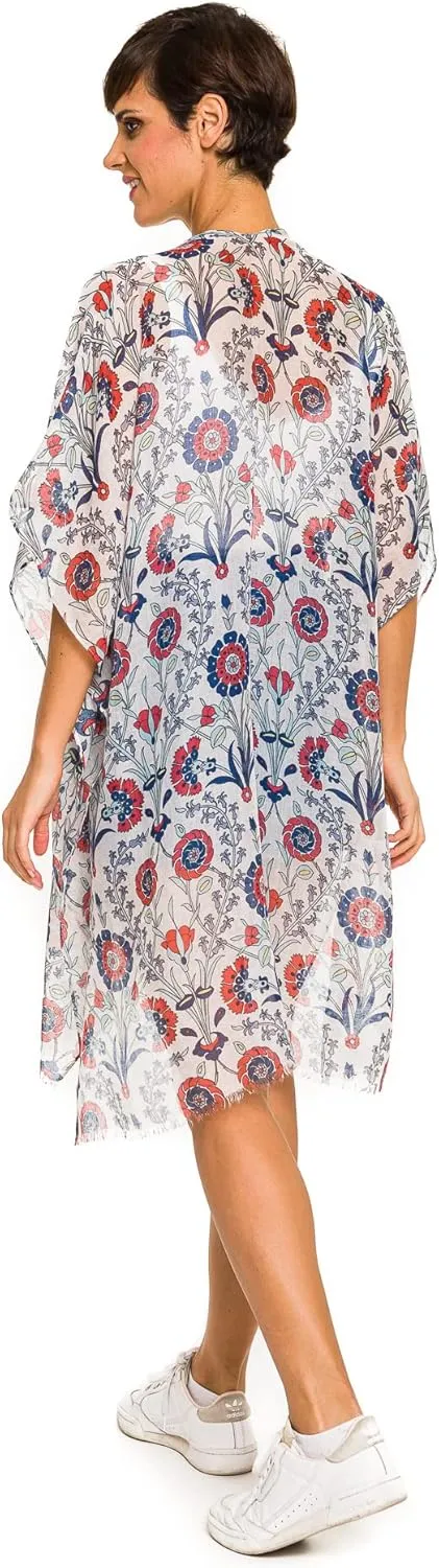 MELIFLUOS DESIGNED IN SPAIN Women's Beach Cover Up Swimsuit Kimono Pareo Sarong Beach Wear Dress for Summer