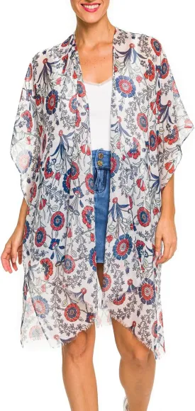 MELIFLUOS DESIGNED IN SPAIN Women's Beach Cover Up Swimsuit Kimono Pareo Sarong Beach Wear Dress for Summer