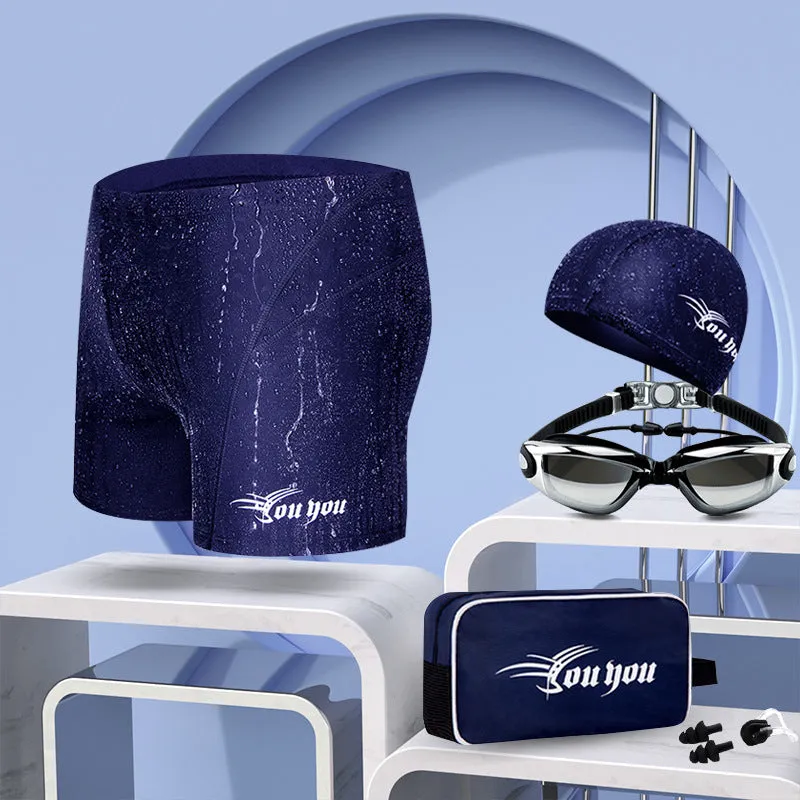 Men's Anti-Embarrassment Five-Point Swimming Trunks