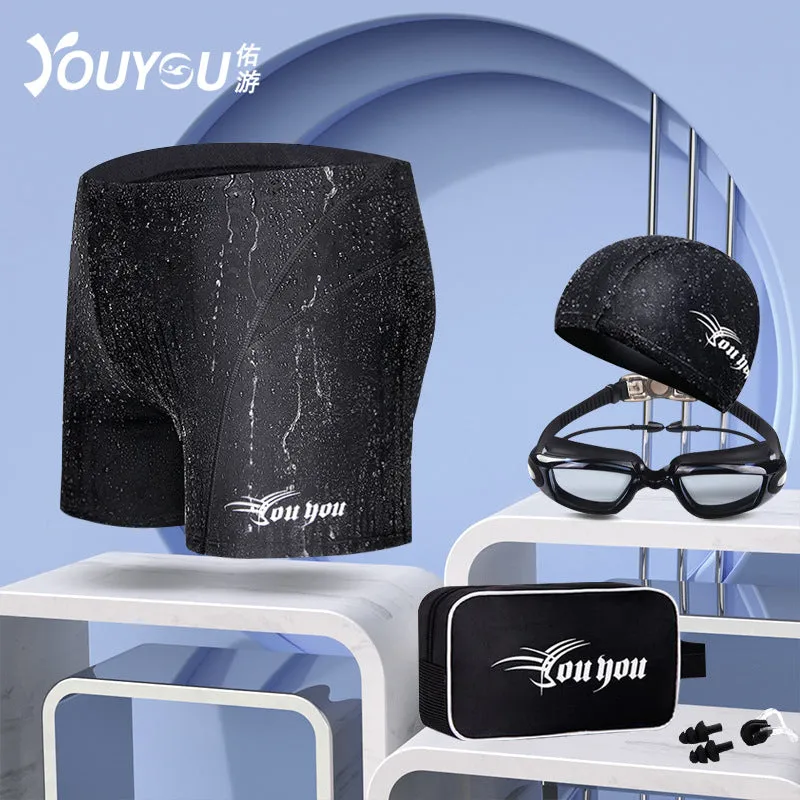Men's Anti-Embarrassment Five-Point Swimming Trunks