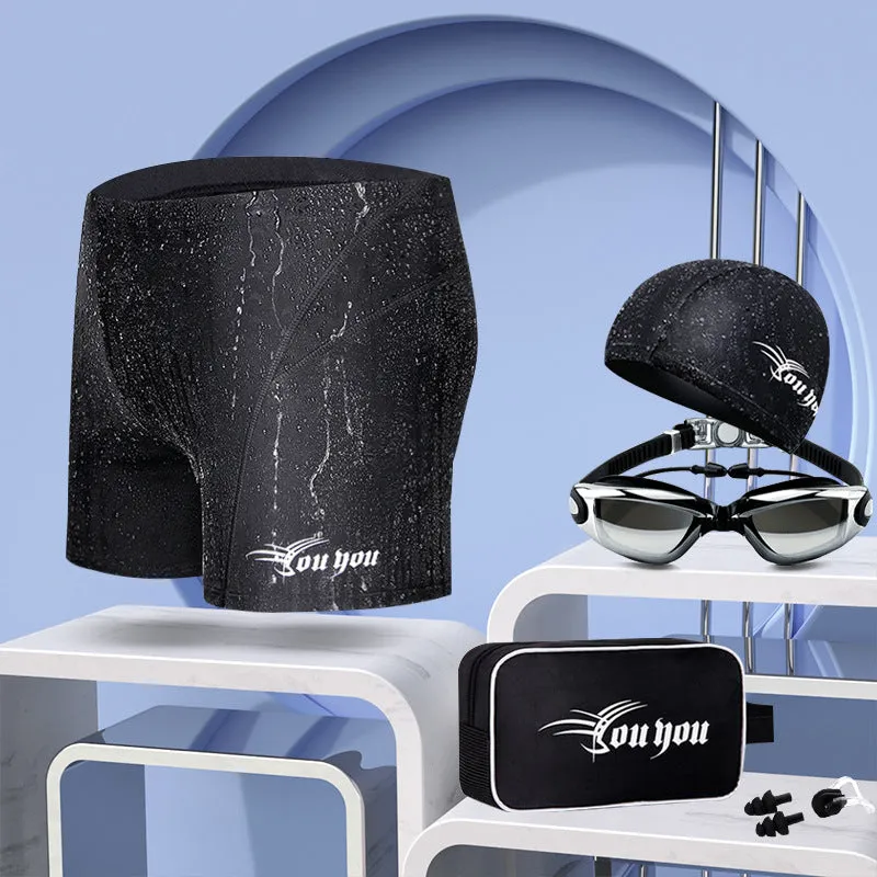 Men's Anti-Embarrassment Five-Point Swimming Trunks