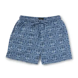 Navy Trellis Swimming Trunks