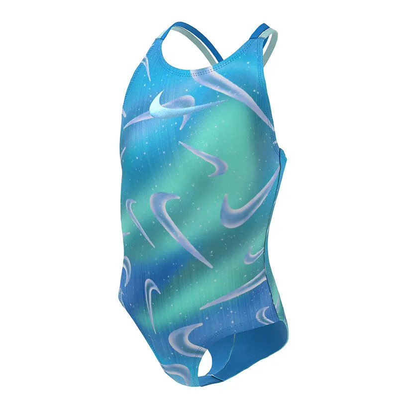 Nike - Girls' Aurora Swoosh Spiderback One Piece (Photo Blue)
