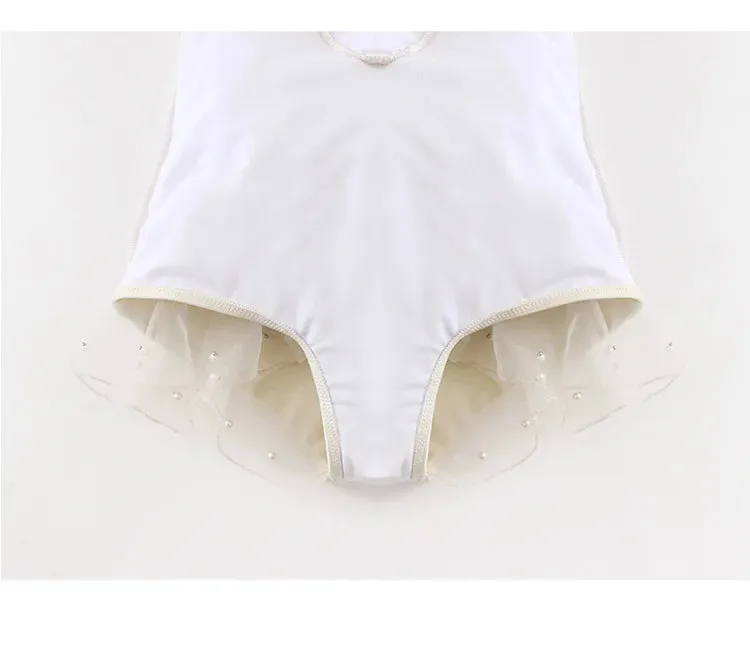 Pearl Whisper Balletcore One Piece Swimsuit