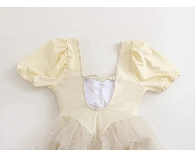 Pearl Whisper Balletcore One Piece Swimsuit