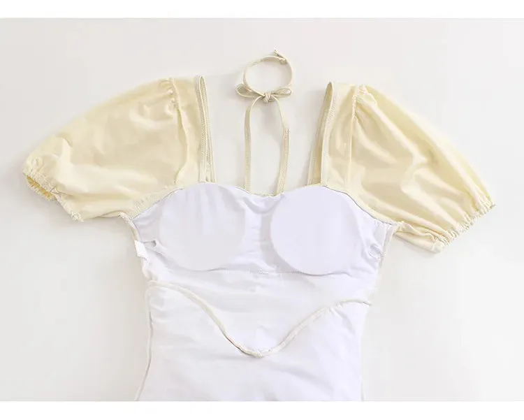 Pearl Whisper Balletcore One Piece Swimsuit