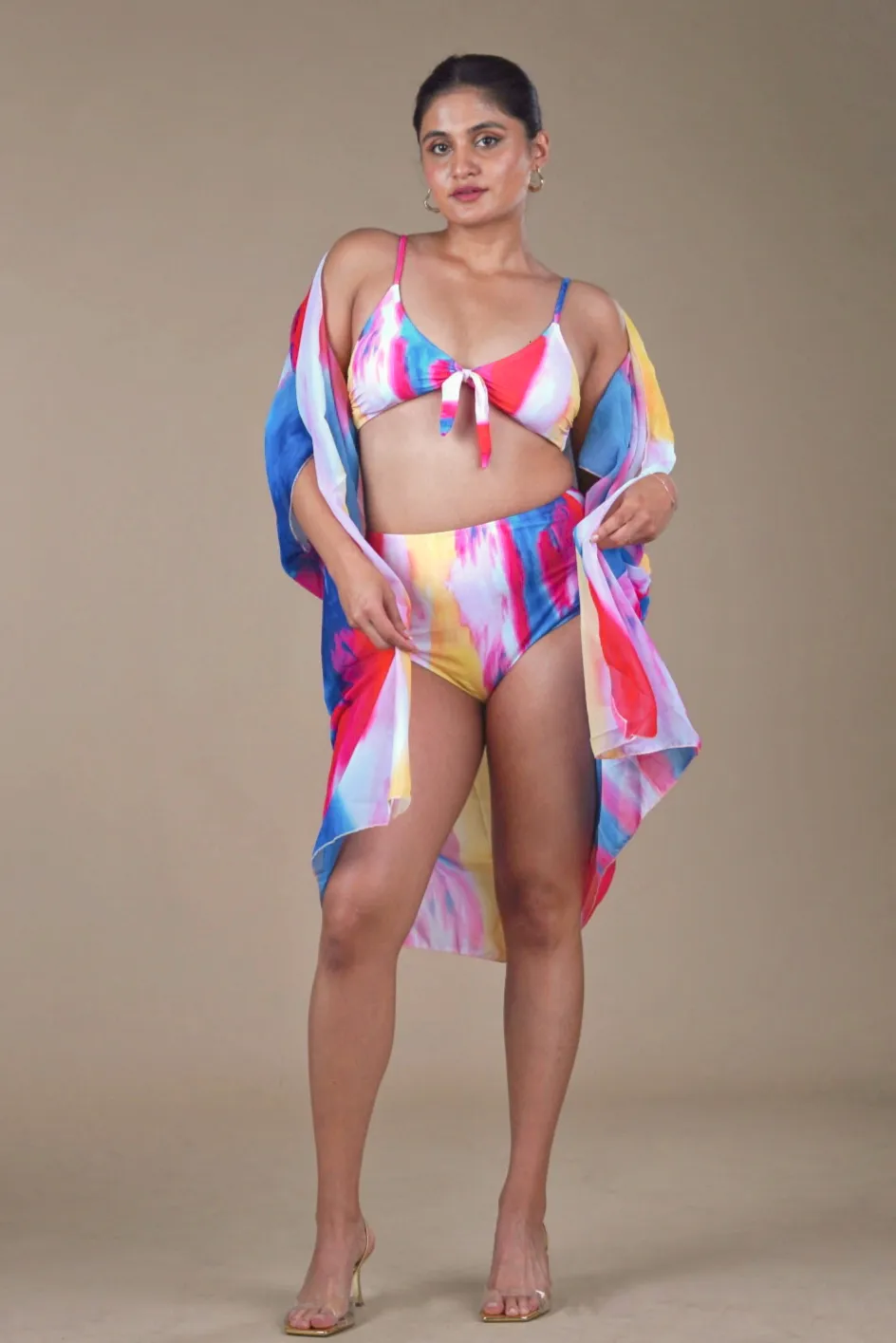 Pink Bikini with a Coverup