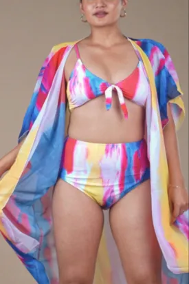 Pink Bikini with a Coverup
