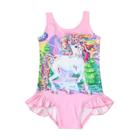 Pink Unicorn One-Piece Swimsuit