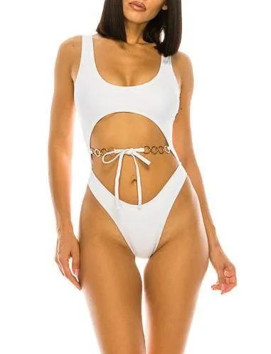 Plus Open Middle 1Pc Monokini Swimwear