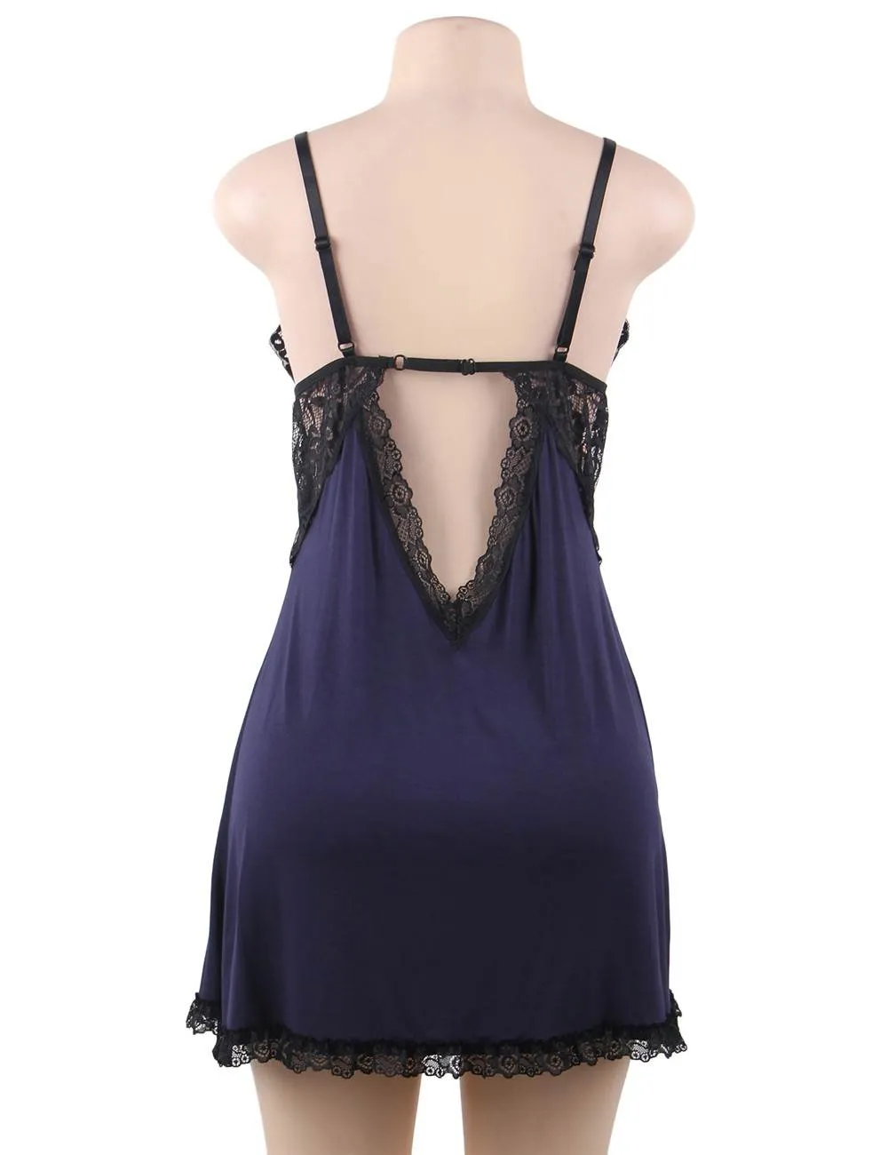 Plus Size Dark Blue & Black & Red Sexy Fashion Cotton High Quality Women Pajama Sets