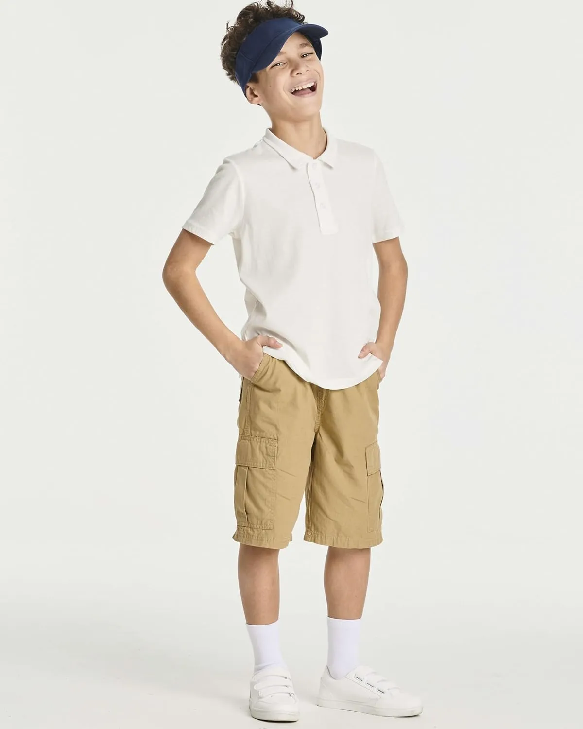 Real Essentials 3 Pack: Boys' Short Sleeve Jersey Cotton Polo Shirt - Uniform Youth Dress Shirt (Ages 4-18)