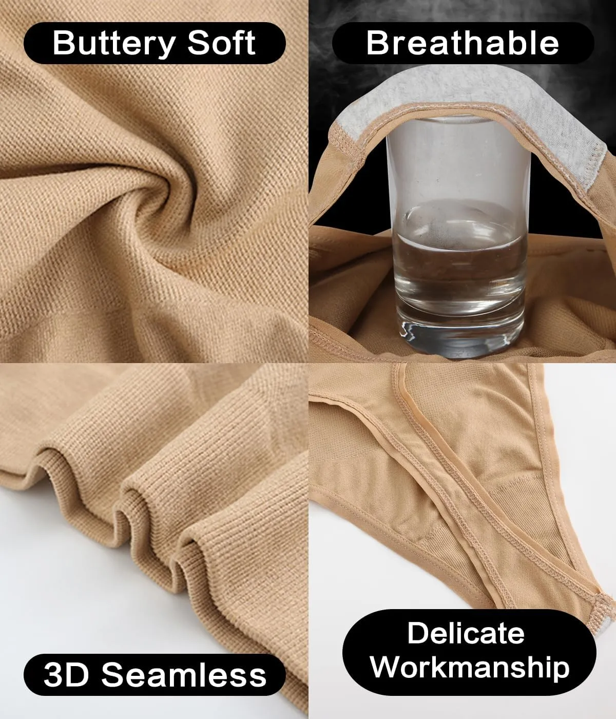 Seamless Maternity Thongs for Women, No Show Maternity Shapewear Over The Belly, Pregnancy Belly Support Panties