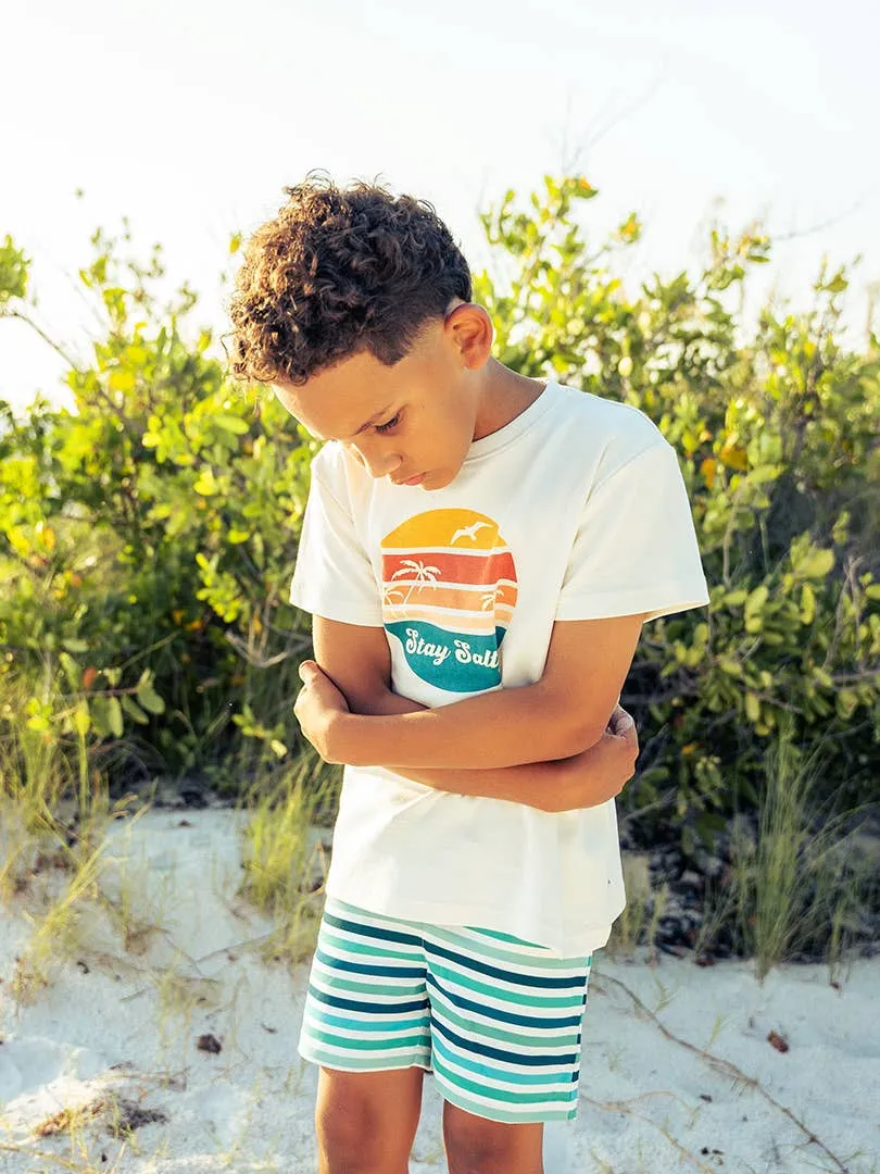 Striped Swim Trunks - Sea Stripes, Kids