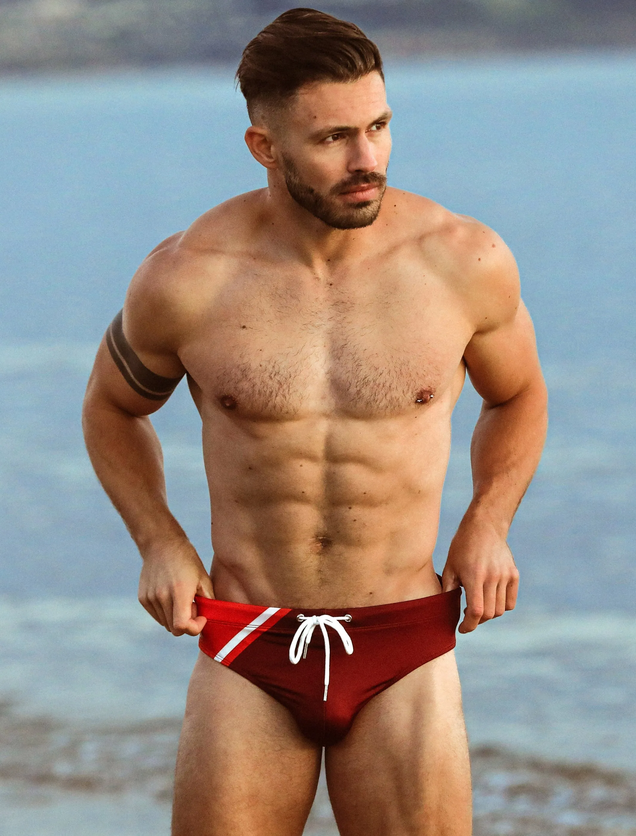 The Kute Edition: Swimming Trunks - Rio Red