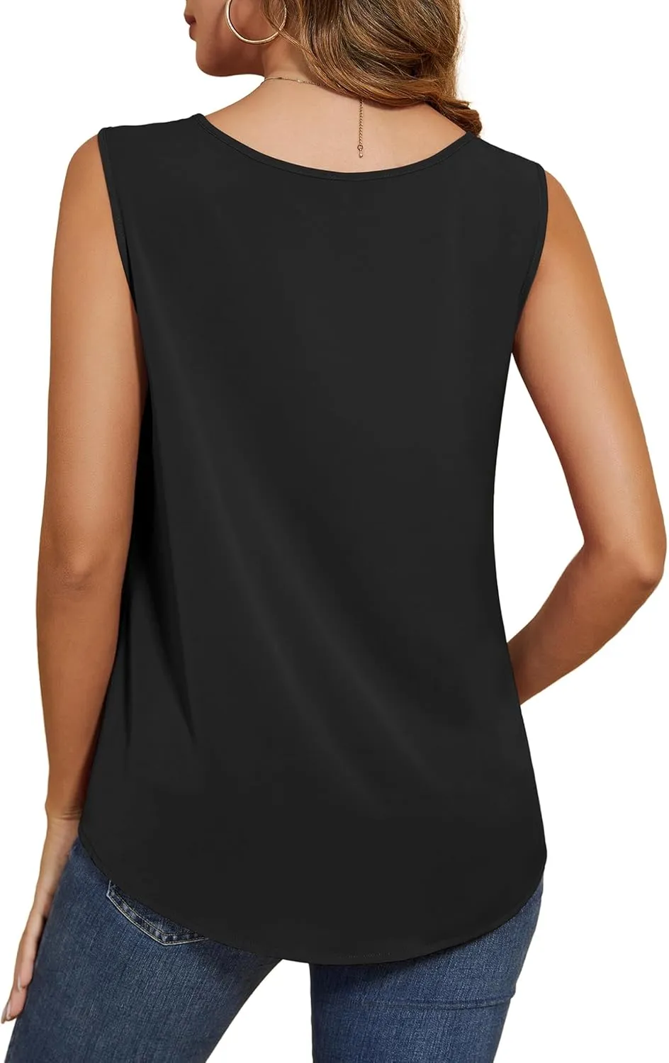 VIISHOW Womens Summer Tank Top Sleeveless Business Casual Basic Loose Dressy Work Shirt