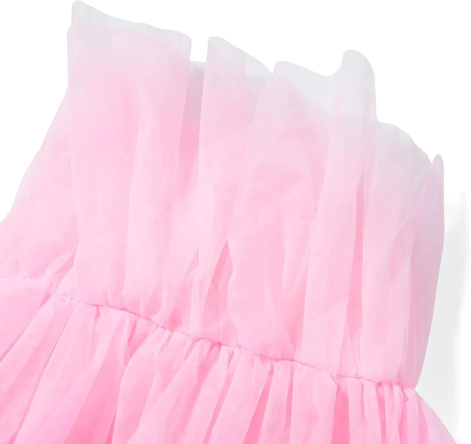 Women 's High Low Tulle Dress Strapless Off Shouler Tiered Cocktail Party Dress Prom Gown Evening Dress