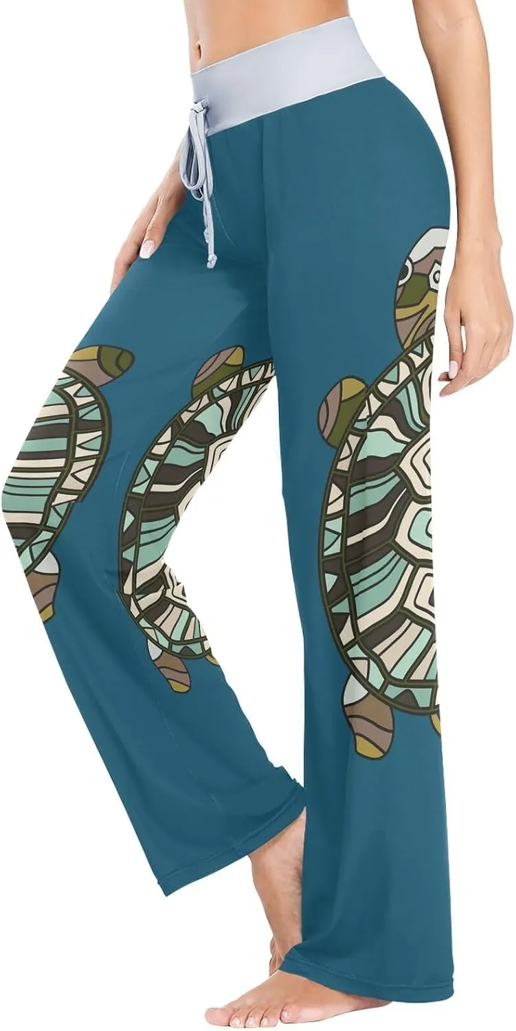 Women's Pajama Pants Straight Trouser Sleepwear Sleep Loose Lounge Pants XS-XL