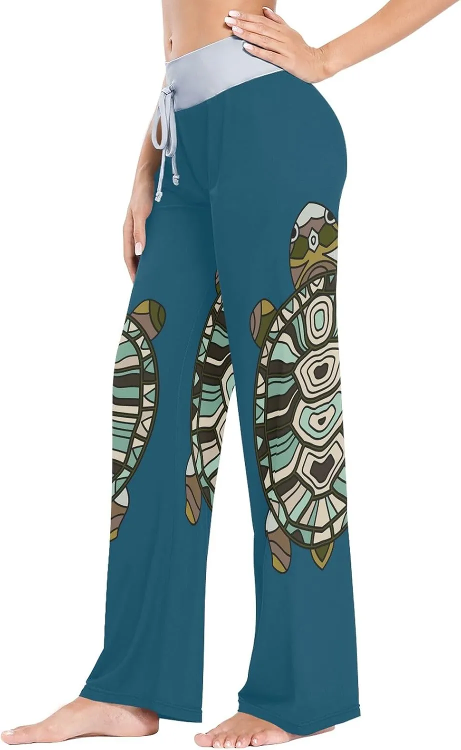 Women's Pajama Pants Straight Trouser Sleepwear Sleep Loose Lounge Pants XS-XL